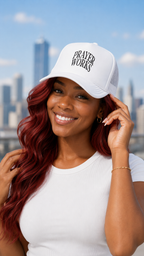 Prayer Works Trucker Hat — Inspirational Religious Foam Cap
