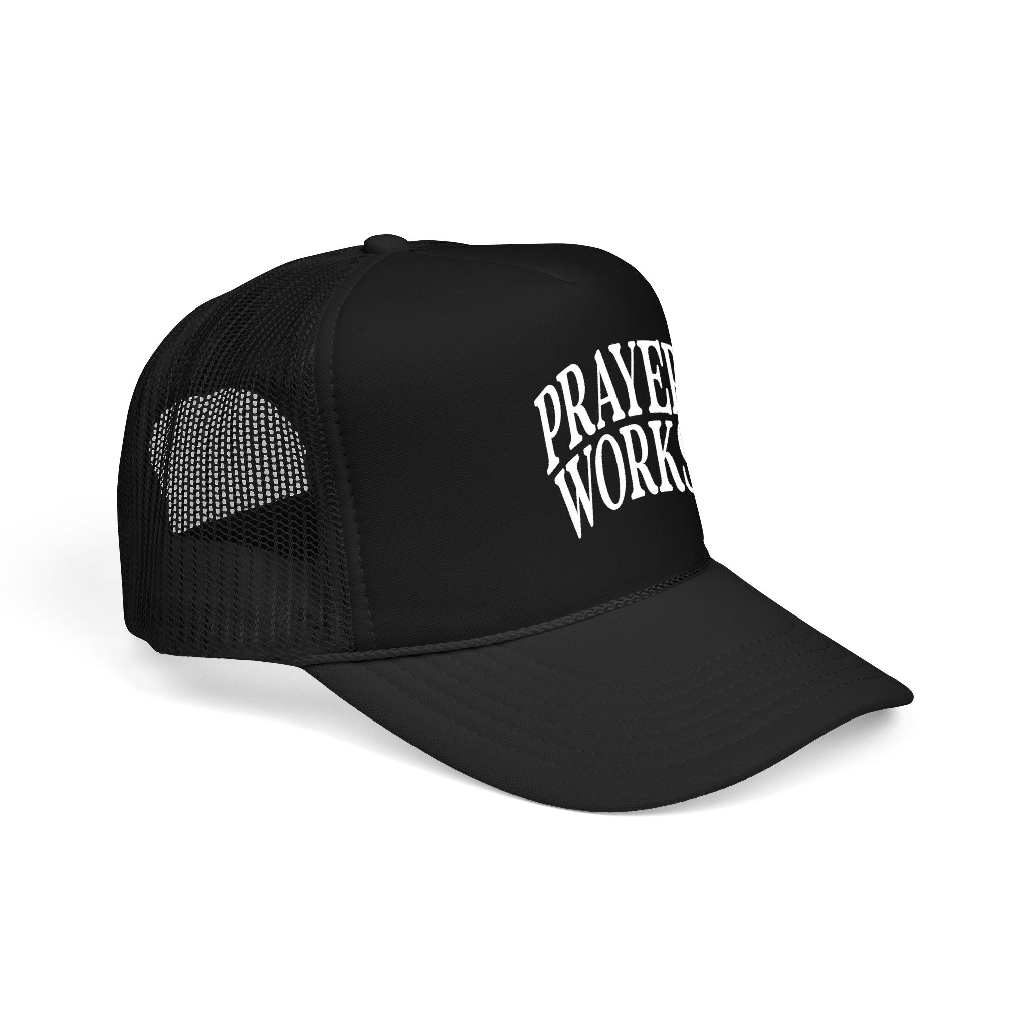 Prayer Works Trucker Hat — Inspirational Religious Foam Cap