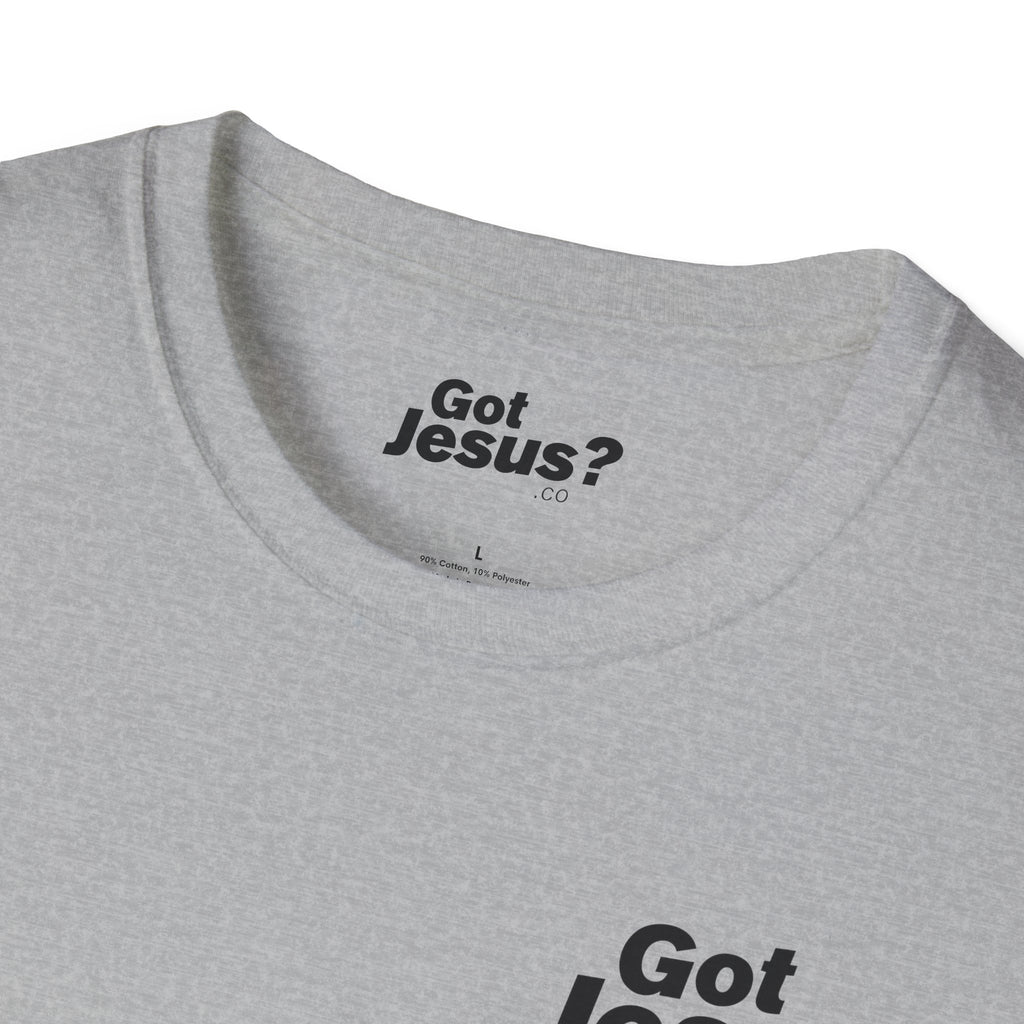 Saved by grace, living by faith — Ephesians 2:8  - Unisex Softstyle T-Shirt - Got Jesus?