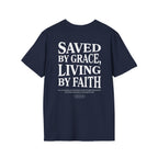Saved by grace, living by faith — Ephesians 2:8 - Unisex Softstyle T-Shirt - Got Jesus?