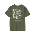 Saved by grace, living by faith — Ephesians 2:8 - Unisex Softstyle T-Shirt - Got Jesus?