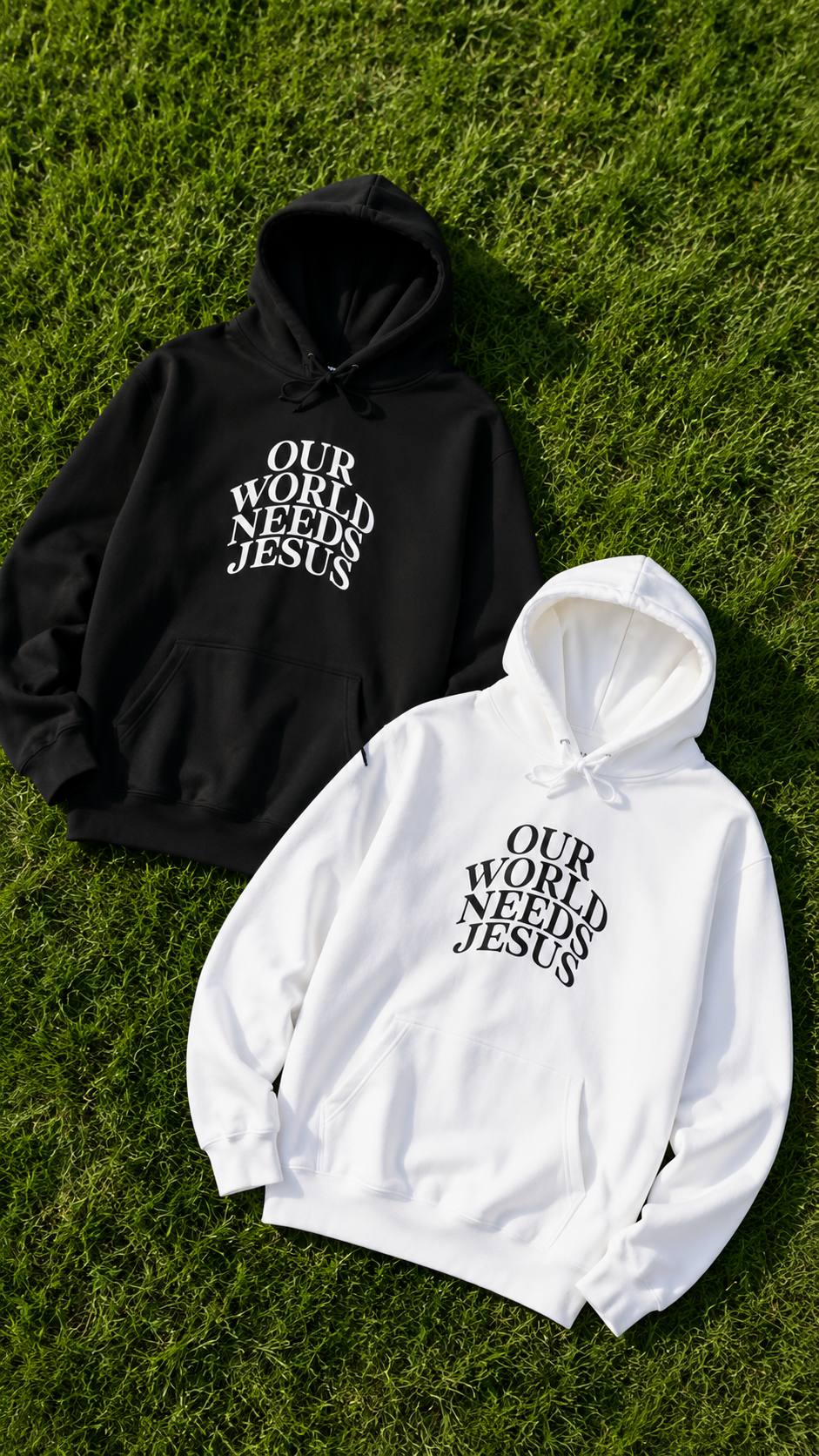 Our World Needs Jesus Hoodie — Christian Faith Pullover