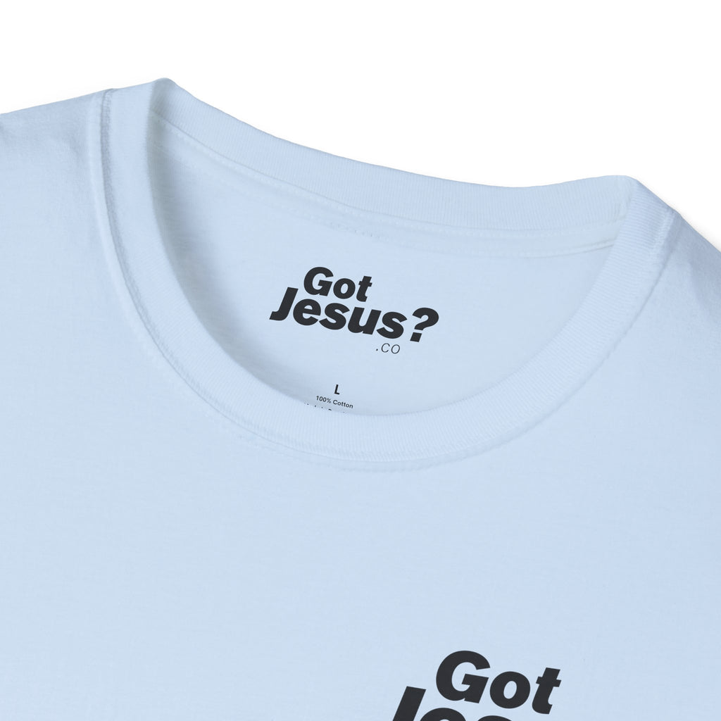 Saved by grace, living by faith — Ephesians 2:8  - Unisex Softstyle T-Shirt - Got Jesus?