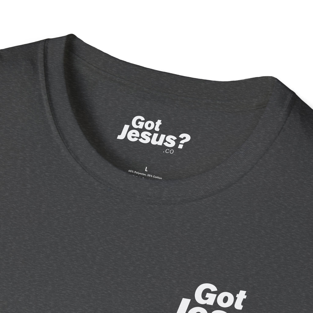I was lost, but now I’m found — Luke 19:10 - Unisex Softstyle T-Shirt - Got Jesus?