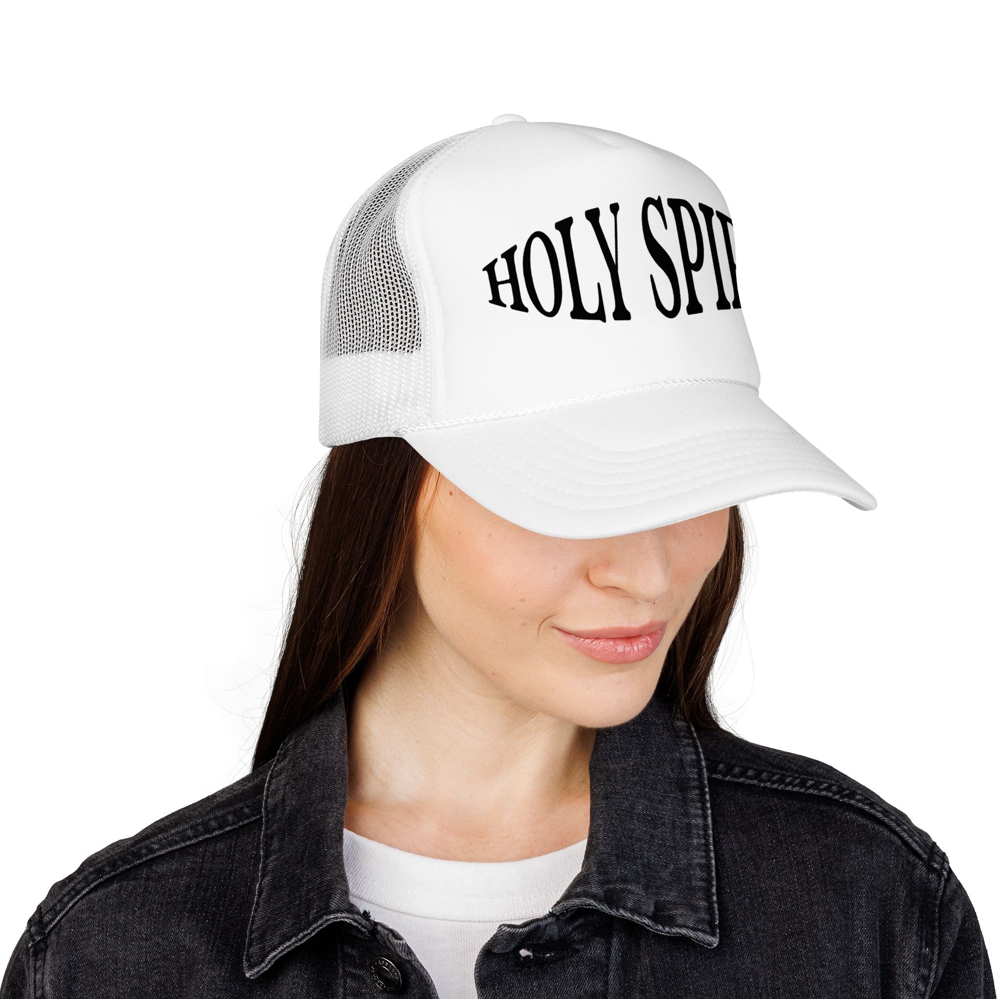 Holy Spirit Trucker Hat – Faith-Based Foam Mesh Cap