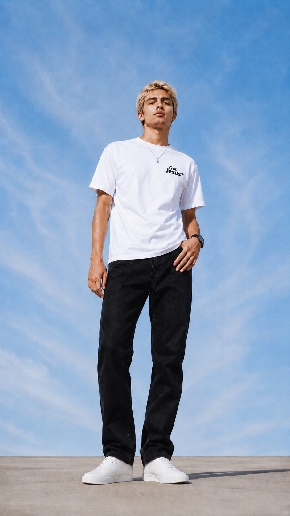 Our World Needs Jesus T-Shirt — "Got Jesus?" Front Christian Tee