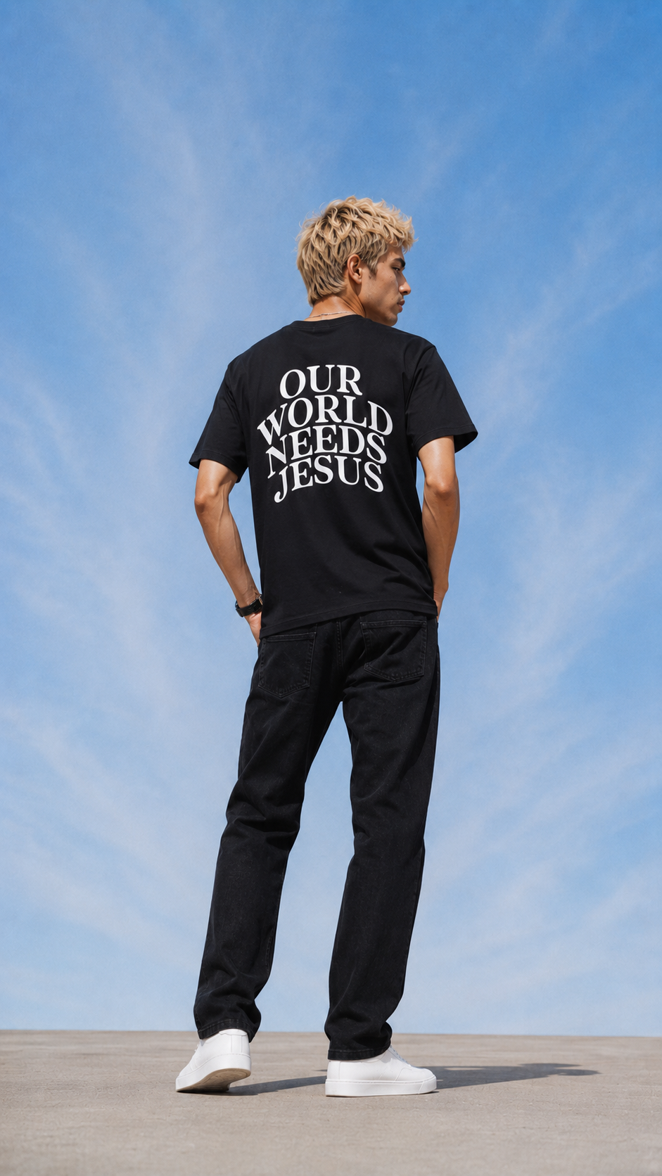 Our World Needs Jesus T-Shirt — "Got Jesus?" Front Christian Tee